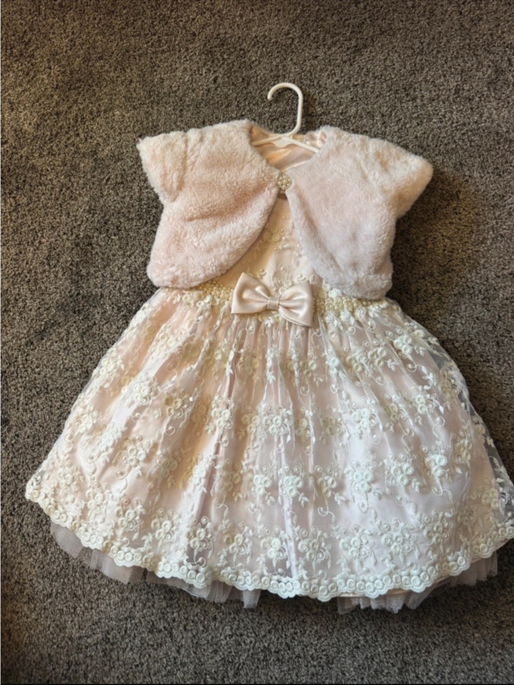 Girls' Lace Bow Party Dress